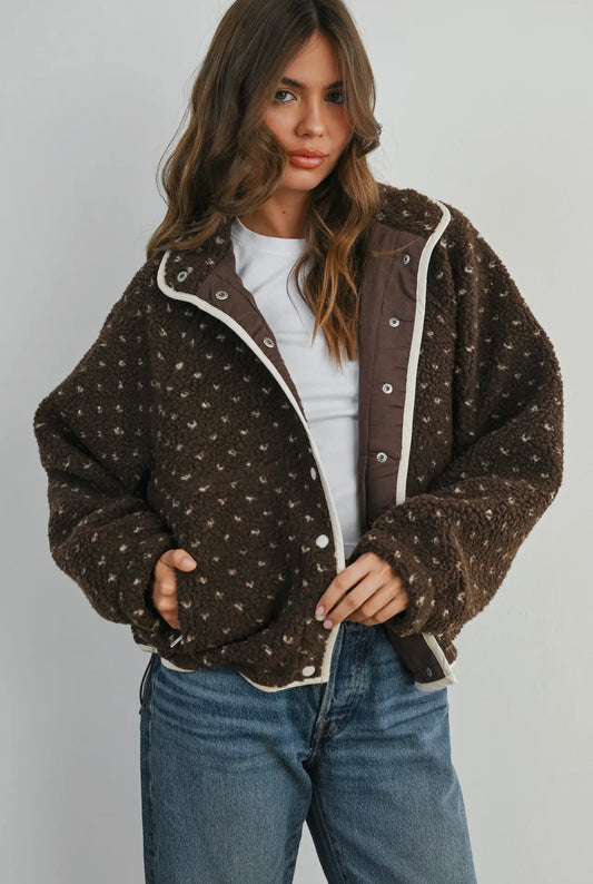 Full Of Hearts Sherpa Jacket